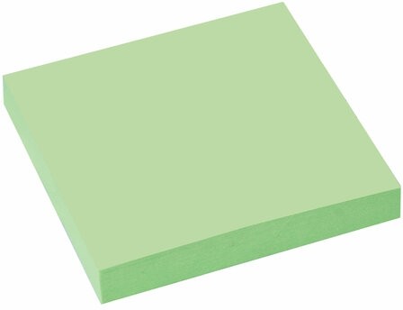 Блок самоклеящийся (стикеры) STAFF, 50х50 мм, 100 листов, зеленый, 127144