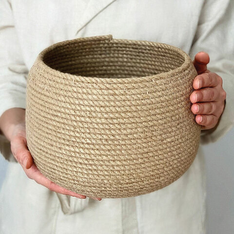 Веревка (канат) джутовая для рукоделия, декоративная, длина 24 м, d=8 мм, ОСТРОВ СОКРОВИЩ, 607949