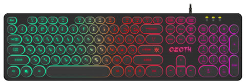 Клавиатура проводная игровая DEFENDER OZOTH GK-106, USB, 104 клавиши, с подсветкой, черная, 45106