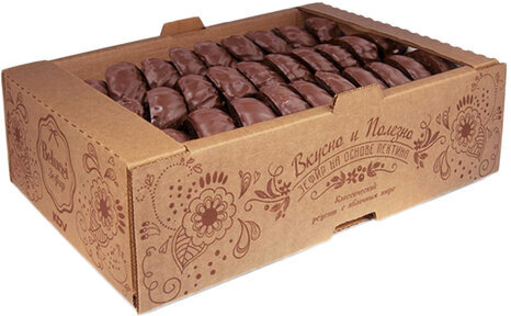 Зефир ЯШКИНО "Ванильный" в шоколадной глазури, 1000 г, картонная коробка, КЗ110