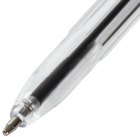 Ручка шариковая STAFF "C-51", СИНЯЯ, корпус прозрачный, узел 1 мм, линия письма 0,7 мм, 142812