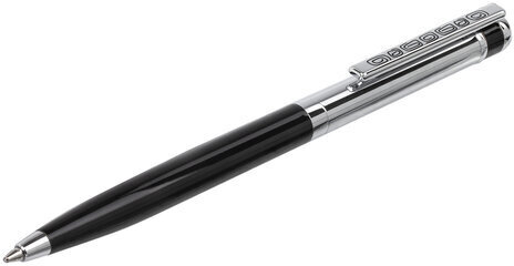 Ручка подарочная шариковая GALANT "ACTUS", корпус серебристый с черным, детали хром, узел 0,7 мм, синяя, 143518