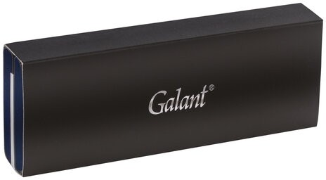 Ручка подарочная шариковая GALANT "ACTUS", корпус серебристый с черным, детали хром, узел 0,7 мм, синяя, 143518