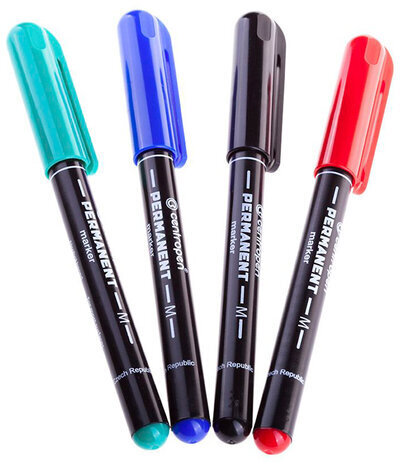 Маркер перманентный CENTROPEN 2846, КРАСНЫЙ, тонкий наконечник, 1 мм, 6 2846 9404