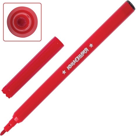 Фломастеры ЮНЛАНДИЯ 6 цветов, "УРОКИ РИСОВАНИЯ", вентилируемый колпачок, ПВХ, 151414