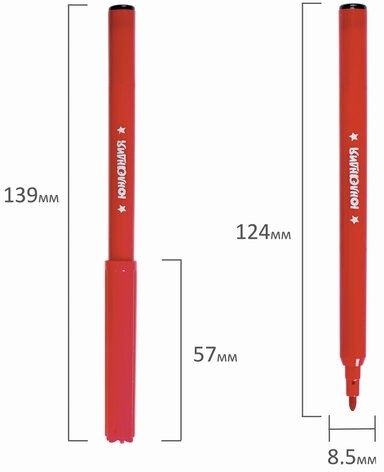 Фломастеры ЮНЛАНДИЯ 6 цветов, "УРОКИ РИСОВАНИЯ", вентилируемый колпачок, ПВХ, 151414