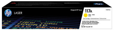 Картридж лазерный HP (W2072A) для HP Color Laser 150a/nw/178nw/fnw, №117A, желтый, оригинальный, ресурс 700 страниц