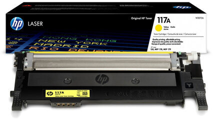 Картридж лазерный HP (W2072A) для HP Color Laser 150a/nw/178nw/fnw, №117A, желтый, оригинальный, ресурс 700 страниц