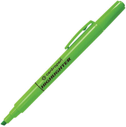 Текстовыделитель CENTROPEN, ЗЕЛЕНЫЙ, линия 1-4 мм, 8722, 4 8722 9359