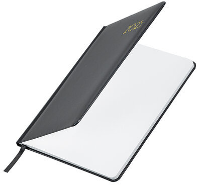 Еженедельник датированный 2025, А5, 145х215 мм, BRAUBERG "Select", балакрон, черный, 115972