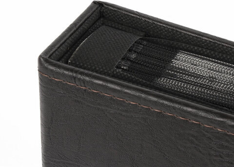 Фотоальбом BRAUBERG на 200 фото 10х15 см, под фактурную кожу, индивидуальный бокс, тёмно-коричневый, 391116