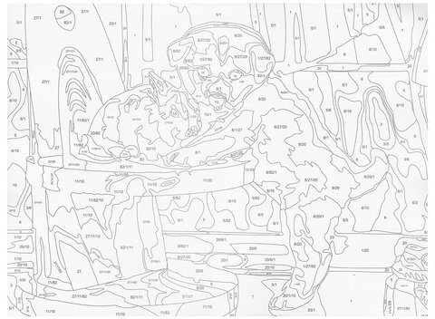 Картина по номерам А3, ОСТРОВ СОКРОВИЩ "ДРУЗЬЯ", С АКРИЛОВЫМИ КРАСКАМИ, картон, кисть, 661623