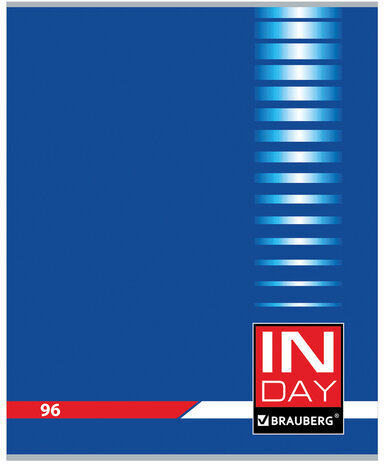 Тетрадь А5, 96 л., BRAUBERG, клетка, обложка картон, "INDAY", 400522