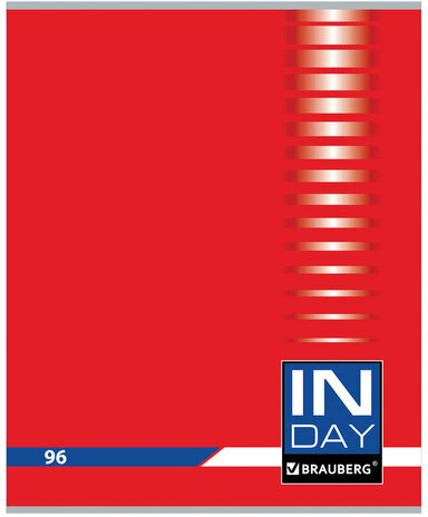 Тетрадь А5, 96 л., BRAUBERG, клетка, обложка картон, "INDAY", 400522
