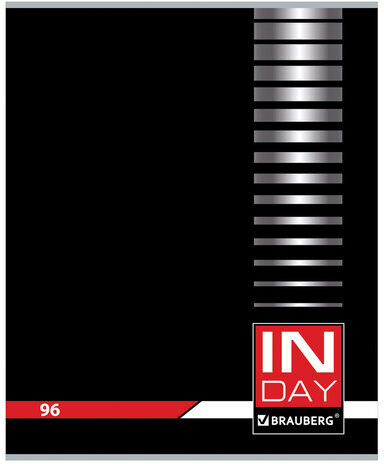Тетрадь А5, 96 л., BRAUBERG, клетка, обложка картон, "INDAY", 400522