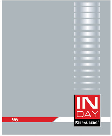 Тетрадь А5, 96 л., BRAUBERG, клетка, обложка картон, "INDAY", 400522