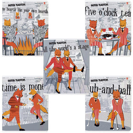 Тетрадь А5 48 л. АЛЬТ скоба, клетка, Soft Touch, выборочный лак, бумага 70 г/м, "ЛИСЫ", 7-48-825