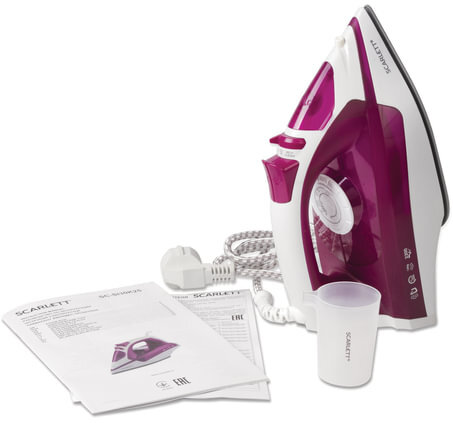 Утюг SCARLETT SC-SI30K25, 2200 Вт, керамическое покрытие, антинакипь, самоочистка, розовый