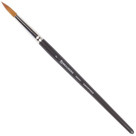 Кисть художественная проф. BRAUBERG ART CLASSIC, синтетика мягкая под колонок, кругл, № 7, кор руч, 200692