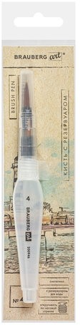 Кисть художественная BRAUBERG ART DEBUT, с резервуаром для воды, синтетика, № 4, короткая, 200946