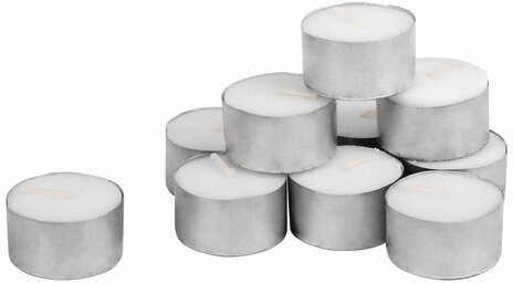 Свечи чайные Maxi Life, до 8 часов горения, вес 21 г, КОМПЛЕКТ 50 шт., в гильзе, LAIMA, 609202