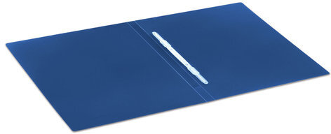 Папка с пластиковым скоросшивателем BRAUBERG "Office", синяя, до 100 листов, 0,5 мм, 222644