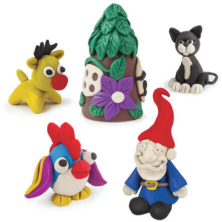 Пластилин в боксе ЮНЛАНДИЯ, 7 цветов, 380 г, 3 стека, 10 формочек, 105864