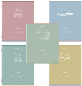 Тетрадь 24 л. BRAUBERG клетка, обложка картон, &quot;PASTEL&quot;, 106486