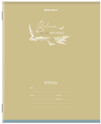 Тетрадь 24 л. BRAUBERG клетка, обложка картон, "PASTEL", 106486