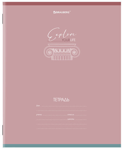 Тетрадь 24 л. BRAUBERG клетка, обложка картон, "PASTEL", 106486