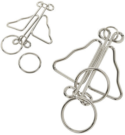 Головоломки металлические большие ЗОЛОТАЯ СКАЗКА, набор 6 штук, HIGH level, 664927