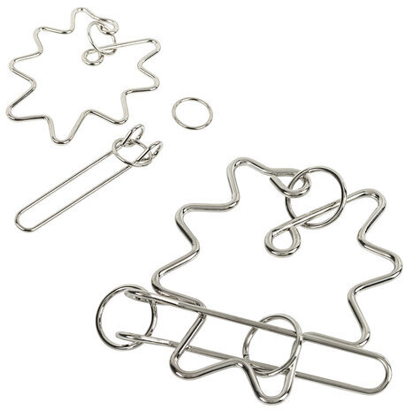 Головоломки металлические большие ЗОЛОТАЯ СКАЗКА, набор 6 штук, HIGH level, 664927