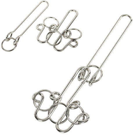 Головоломки металлические большие ЗОЛОТАЯ СКАЗКА, набор 6 штук, HIGH level, 664927