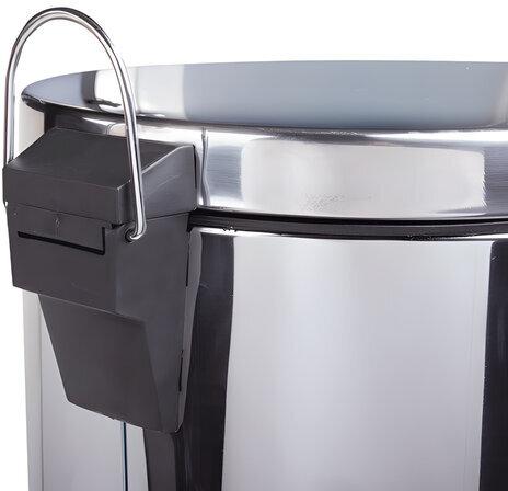 Ведро-контейнер для мусора (урна) с педалью LAIMA "Classic", 20 л, зеркальное, нержавеющая сталь, со съемным внутренним ведром, 232262