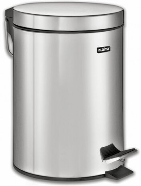 Ведро-контейнер для мусора (урна) с педалью LAIMA "Classic", 20 л, зеркальное, нержавеющая сталь, со съемным внутренним ведром, 232262