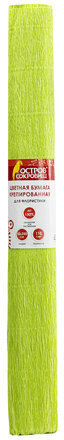 Бумага гофрированная/креповая, 110 г/м2, 50х250 см, светло-зеленая, в рулоне, ОСТРОВ СОКРОВИЩ, 112539