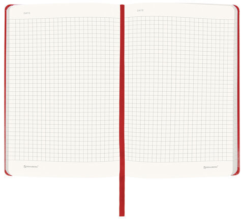 Блокнот А5 (130х210 мм), BRAUBERG ULTRA, балакрон, 80 г/м2, 96 л., клетка, красный, 113034