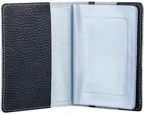 Бумажник водителя FABULA "Blackwood", натуральная кожа, отстрочка, 6 пластиковых карманов, черный, BV.57.CD