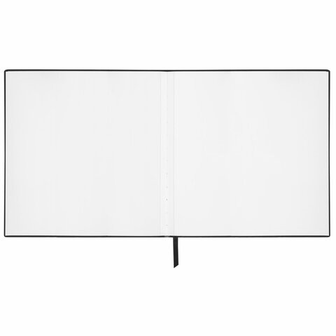 Скетчбук для графики и маркеров, "БРИСТОЛЬ" 200 г/м2, 195х195 мм, 32 л., КОЖЗАМ, BRAUBERG ART, Черный, 115100