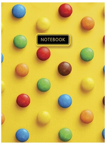 Блокнот А5 (146х205 мм), 60 л., гребень, фольга, TWIN лак, клетка, "МИКС 2" (4 вида), 099036