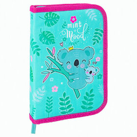 Пенал BRAUBERG, 1 отделение, 1 откидная планка, полиэстер, 21х14 см, &quot;Koala&quot;, 270307