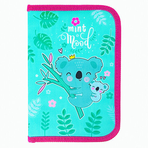 Пенал BRAUBERG, 1 отделение, 1 откидная планка, полиэстер, 21х14 см, "Koala", 270307