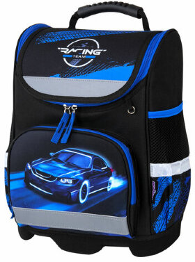 Ранец ЮНЛАНДИЯ WISE, 1 отделение, 3 кармана, устойчивое дно, &quot;Speed race&quot;, 37x29х15 см, 271398