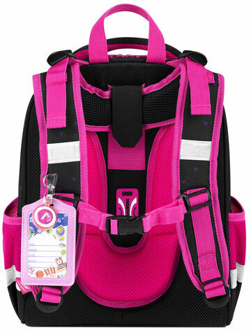 Ранец BRAUBERG PREMIUM, 2 отделения, с брелоком, "Space sweets", LED-ЛАМПОЧКИ, 38х29х16 см, 272020