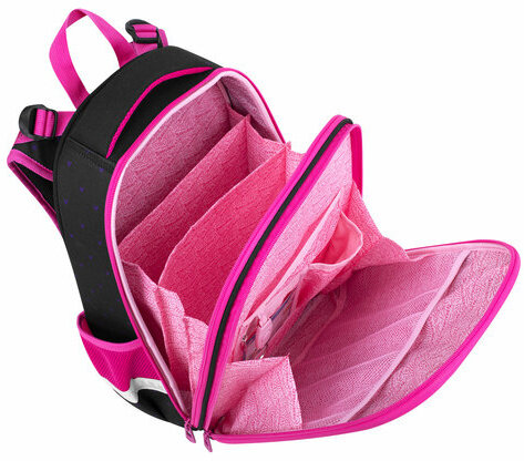 Ранец BRAUBERG PREMIUM, 2 отделения, с брелоком, "Space sweets", LED-ЛАМПОЧКИ, 38х29х16 см, 272020