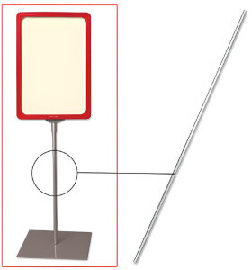 Трубка для сборки напольной стойки под рамку POS, высота 1200 мм, диаметр 9 мм, 290268