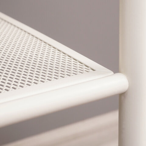 Стеллаж на металлокаркасе "Валенсия-13", 455х300х855 мм, 3 полки, белый, СТВ13 Б