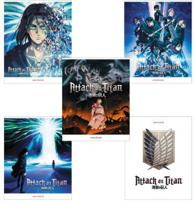 Тетрадь А5, 48 л., HATBER скоба, клетка, обложка картон, Атака Титанов 2 (микс в спайке), 48Т5В1