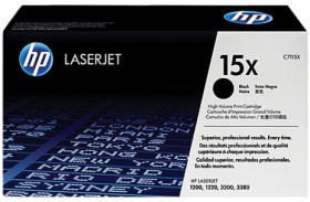 Картридж лазерный HP (C7115X) LaserJet 1200/3300/3380, №15X, оригинальный, ресурс 3500 страниц