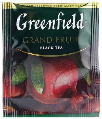 Чай GREENFIELD (Гринфилд) "Grand Fruit", черный, гранат-розмарин, 25 пакетиков в конвертах по 1,5 г, 1387-10